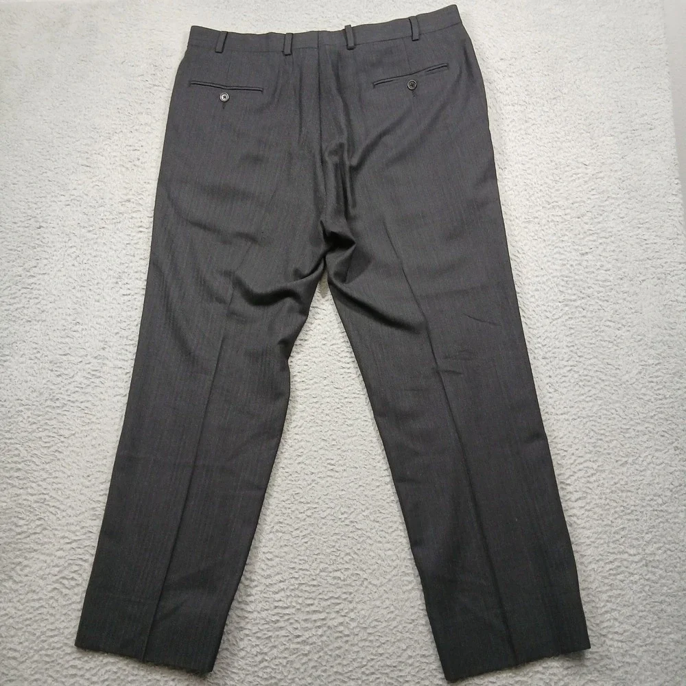 Brooks Brothers 346 Stretch Dress Pants Men's 38x31 Charcoal Wool Blend - Picture 3 of 7